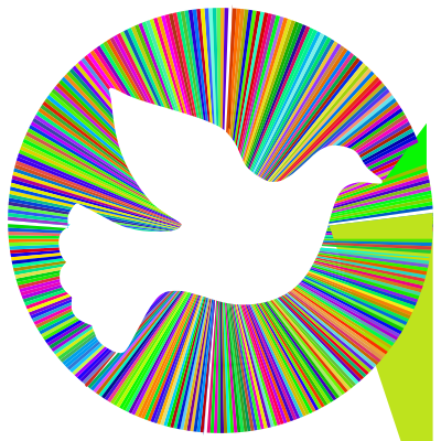 Prismatic Peace Dove Halo clipart