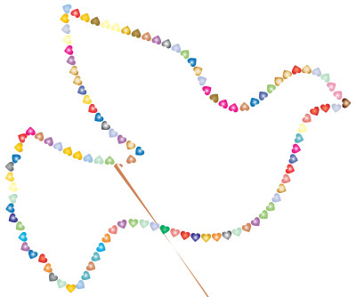 Prismatic Peace Dove Love 2 clipart