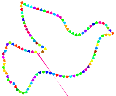 Prismatic Peace Dove Love clipart