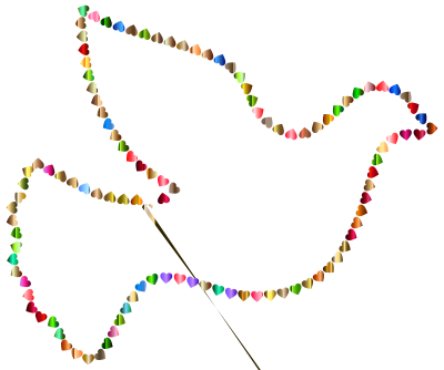 Prismatic Peace Dove Love 3 clipart