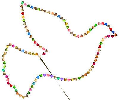 Prismatic Peace Dove Love 3 Variation 2 clipart