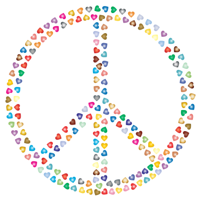 Prismatic Peace Hearts 2 clipart