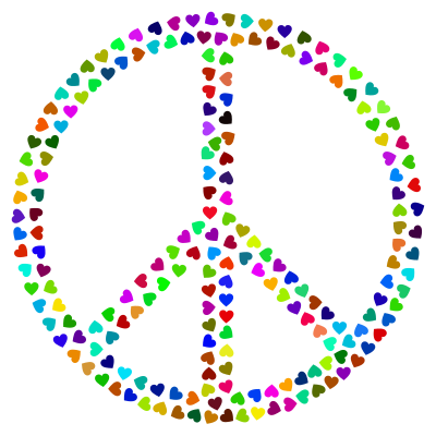 Prismatic Peace Hearts clipart