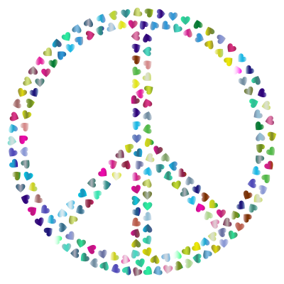 Prismatic Peace Hearts 3 clipart