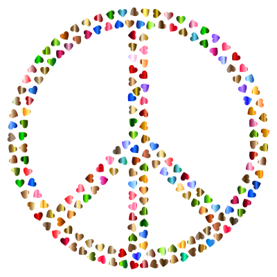 Prismatic Peace Hearts 4 clipart