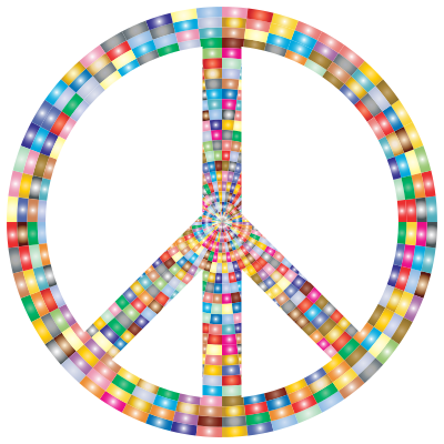 Prismatic Peace Sign 2 clipart