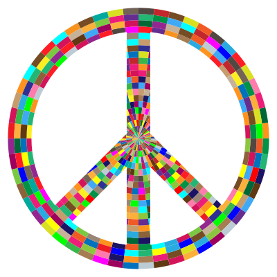 Prismatic Peace Sign clipart