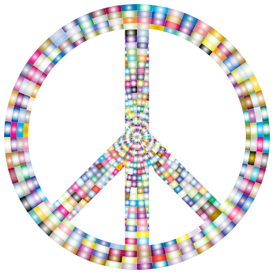 Prismatic Peace Sign 3 clipart