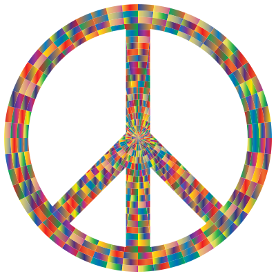 Prismatic Peace Sign 6 clipart