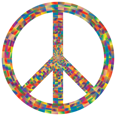 Prismatic Peace Sign 7 clipart