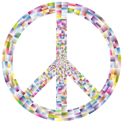 Prismatic Peace Sign 8 clipart