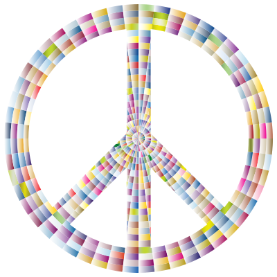Prismatic Peace Sign 9 clipart