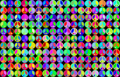 Prismatic Peace Sign Background 3 clipart