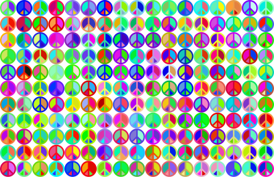 Prismatic Peace Sign Background 3 No Background clipart