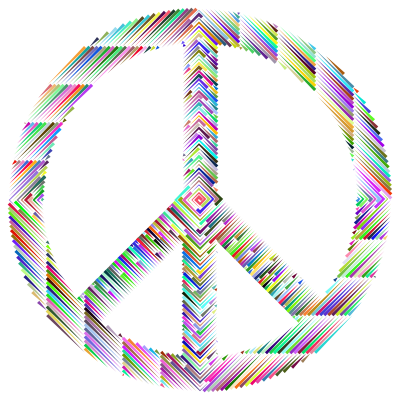 Prismatic Peace Sign Concentric clipart