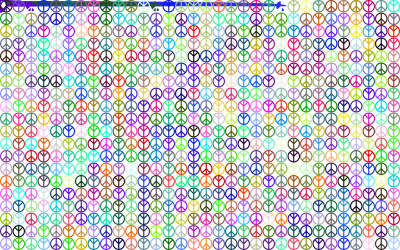 Prismatic Peace Sign Pattern clipart