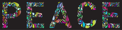 Prismatic Peace Typography 2 clipart