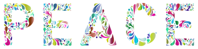 Prismatic Peace Typography 2 No Background clipart