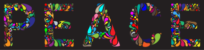 Prismatic Peace Typography clipart