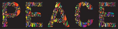 Prismatic Peace Typography 3 clipart