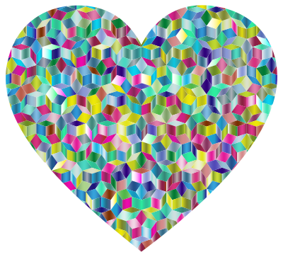 Prismatic Penrose Heart Variation 2 clipart