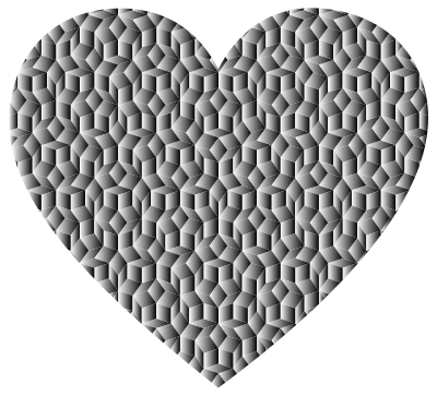 Prismatic Penrose Heart Variation 5 clipart