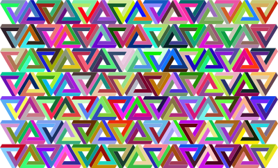 Prismatic Penrose Triangle Pattern clipart