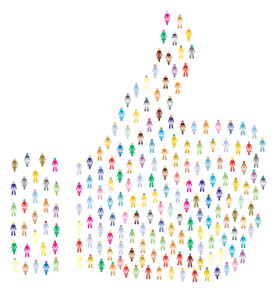 Prismatic People Thumbs Up 2 clipart
