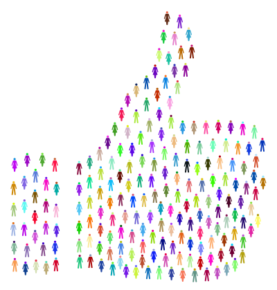 Prismatic People Thumbs Up clipart