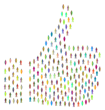 Prismatic People Thumbs Up 3 clipart