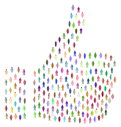 Prismatic People Thumbs Up 4 clipart