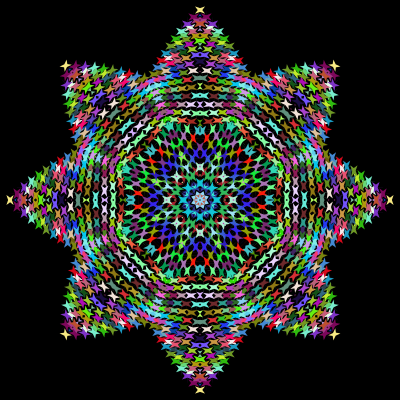 Prismatic Perforated Geometric 2 clipart