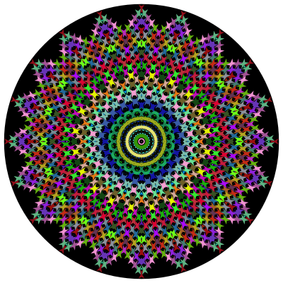 Prismatic Perforated Mandala clipart