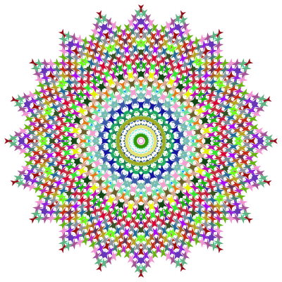 Prismatic Perforated Mandala No Background clipart