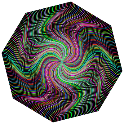 Prismatic Pinwheel Line Art clipart