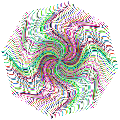 Prismatic Pinwheel Line Art No Background clipart