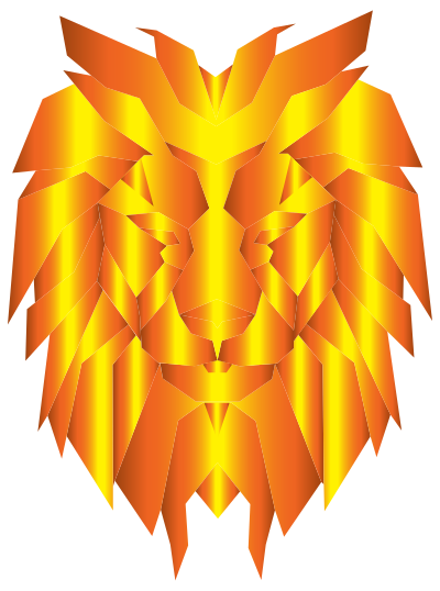 Prismatic Polygonal Lion Face 3 clipart