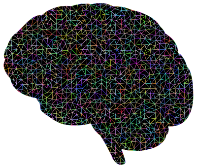 Prismatic Polygonal Wireframe Brain clipart