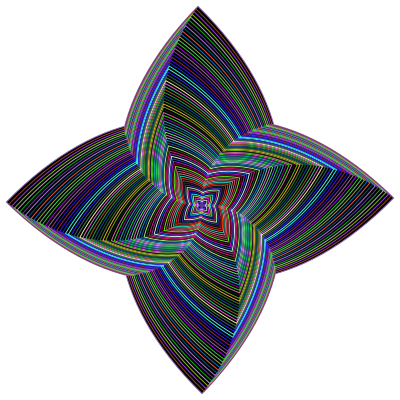 Prismatic Quadrilateral Line Art Variation 2 clipart