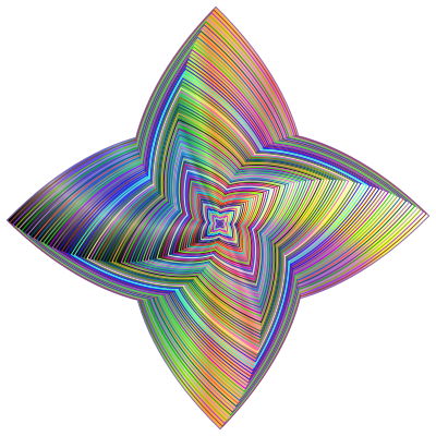 Prismatic Quadrilateral Line Art Variation 3 clipart