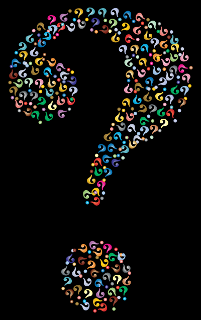 Prismatic Question Mark Fractal 2 clipart