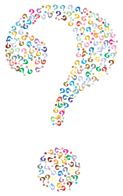 Prismatic Question Mark Fractal 2 No Background clipart
