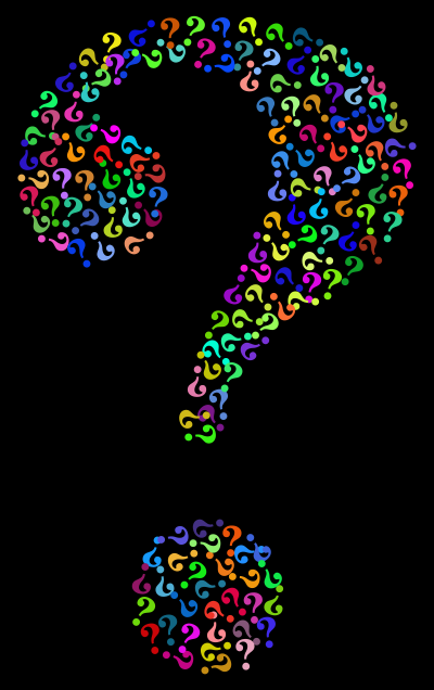 Prismatic Question Mark Fractal clipart