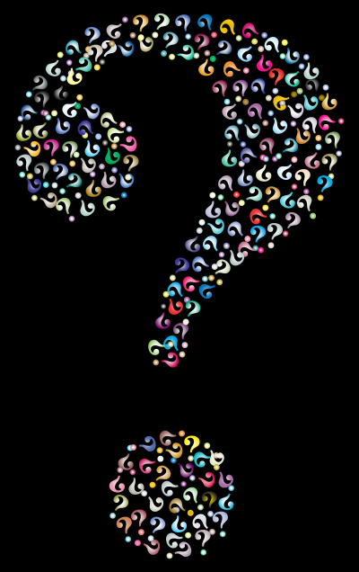 Prismatic Question Mark Fractal 3 clipart