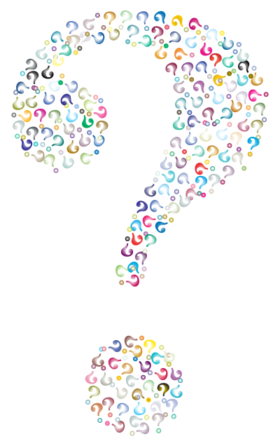 Prismatic Question Mark Fractal 3 No Background clipart