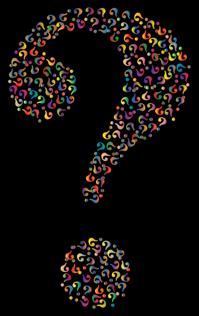 Prismatic Question Mark Fractal 4 clipart