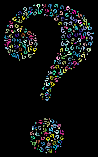 Prismatic Question Mark Fractal 5 clipart