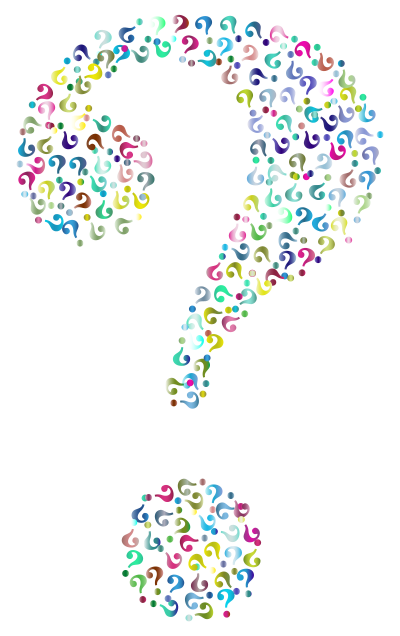 Prismatic Question Mark Fractal 5 No Background clipart