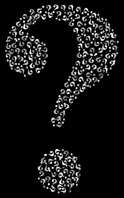 Prismatic Question Mark Fractal 6 clipart