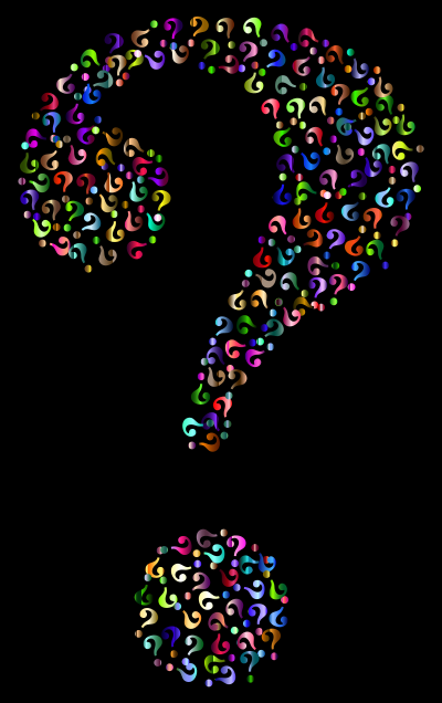 Prismatic Question Mark Fractal 8 clipart